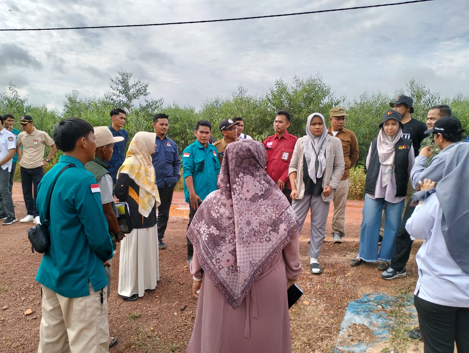 Bawaslu Dumai Lakukan Monitoring Pengawasan Coklit Daerah Perbatasan Dumai-Bengkalis di Kecamatan Medang Kampai