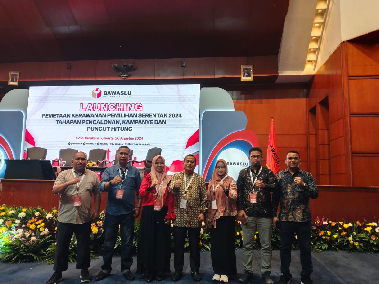 Bawaslu Kota Dumai hadiri Peluncuran Pemetaan Kerawanan Tahapan Pemilihan Serentak 2024 dan Workshop Teknik Indentifikasi 