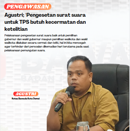 Agustri; "Pengesetan surat suara untuk TPS butuh kecermatan dan ketelitian