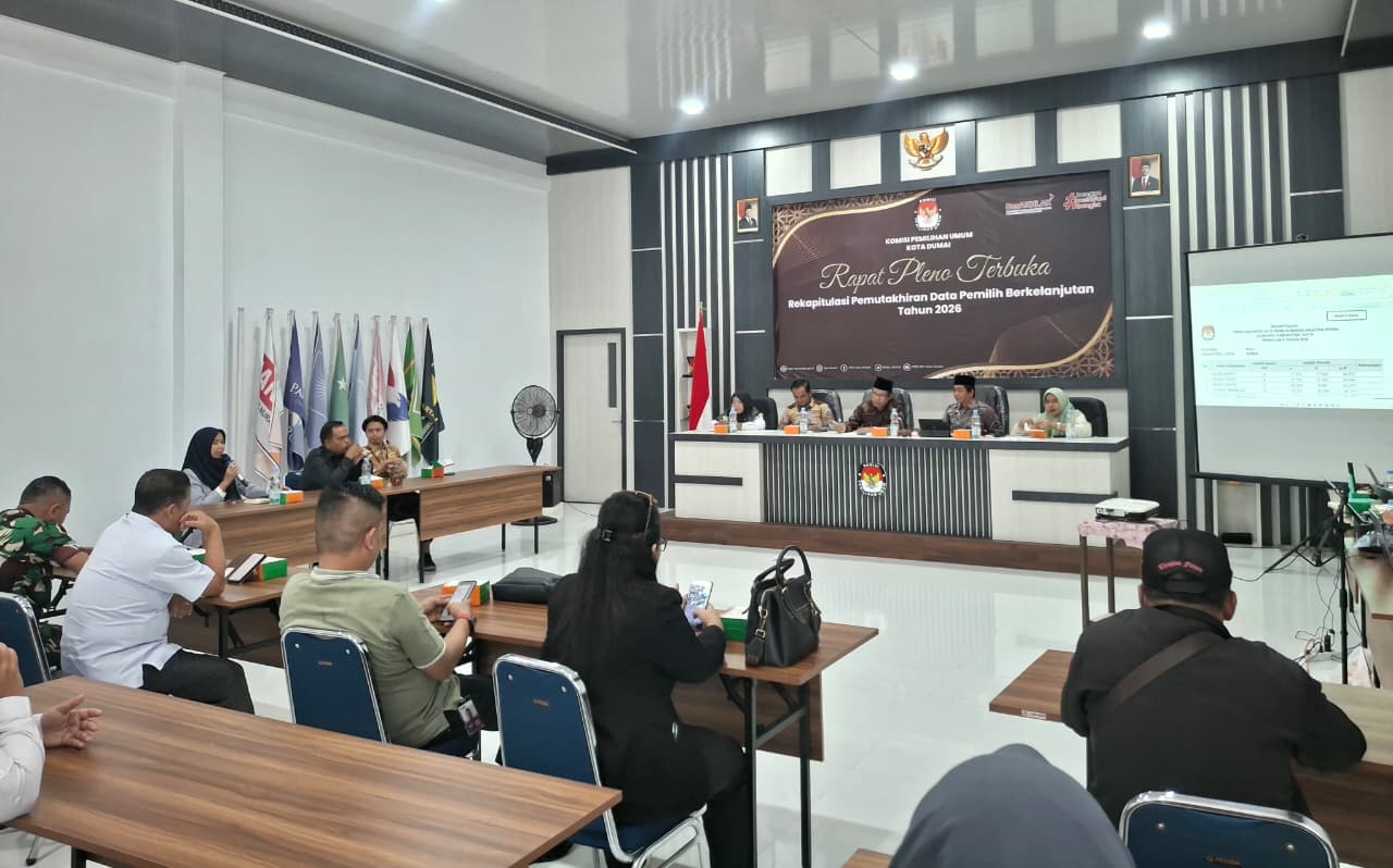 252.614 Data Pemilih Ditetapkan, Bawaslu Dumai Kawal Pleno PDPB Triwulan II 2026