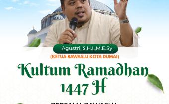 TADARUS DAN KAJIAN BERSAMA KETUA BAWASLU KOTA DUMAI