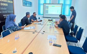 Pantau Perkembangan Pemutakhiran Data Partai Politik Semester I, Bawaslu Kota Dumai Kunjungi KPU Kota Dumai
